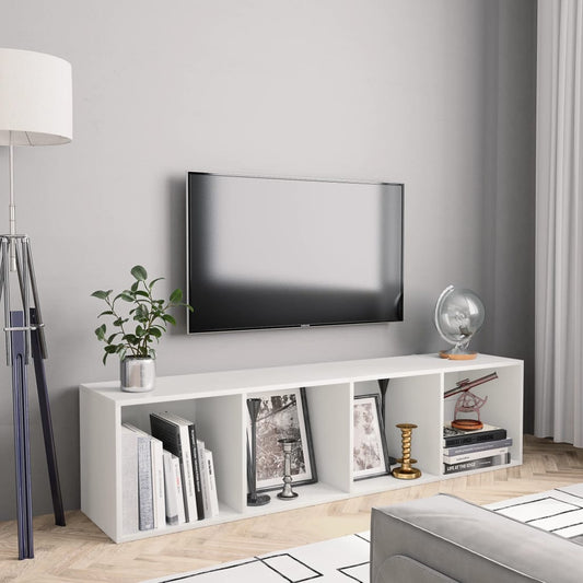 Libreria/Mobile TV Bianco 143x30x36 cm | homemem39