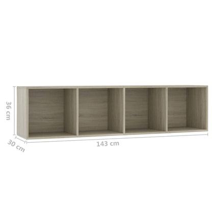 Libreria/Mobile TV Rovere Sonoma 143x30x36 cm | homemem39