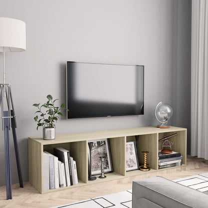 Libreria/Mobile TV Rovere Sonoma 143x30x36 cm | homemem39