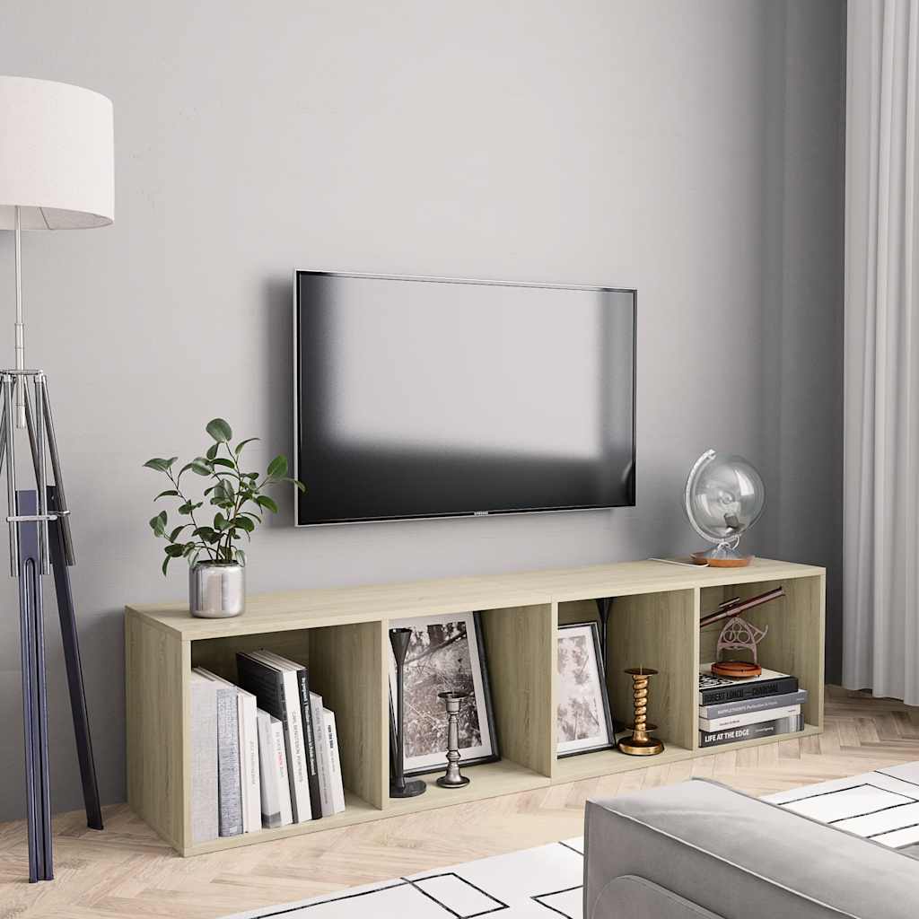 Libreria/Mobile TV Rovere Sonoma 143x30x36 cm