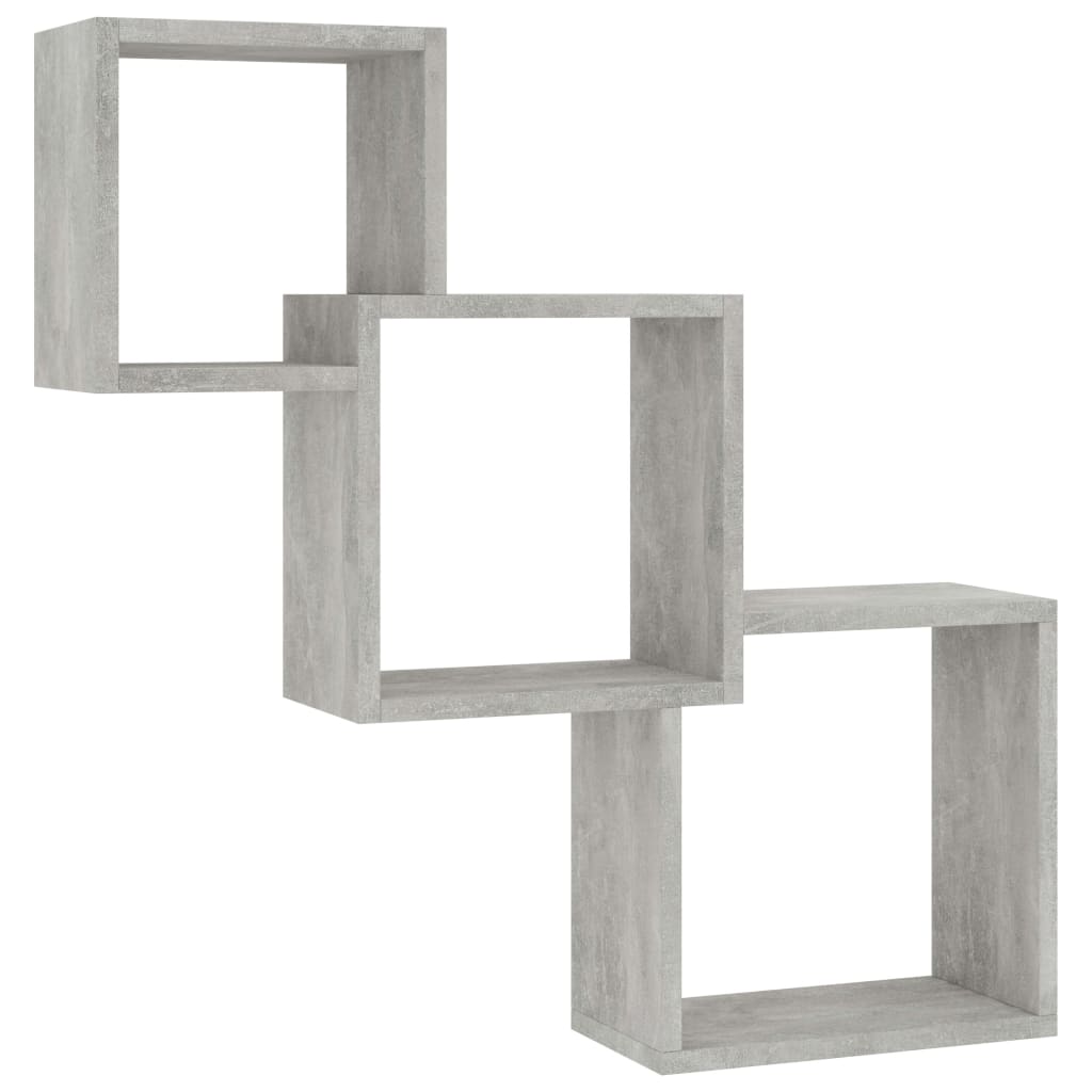 Mensole a Muro Cubiche Grigio Cemento 68x15x68cm Multistrato | homemem39
