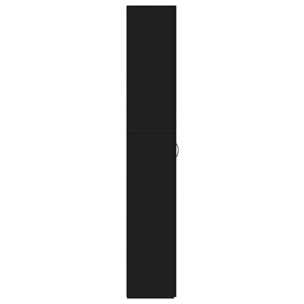 Armadio per Ufficio Nero 60x32x190 cm in Legno Multistrato - homemem39