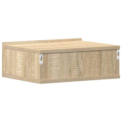 Comodino Pensile Rovere Sonoma 40x30x15 cm in Legno Multistrato - homemem39