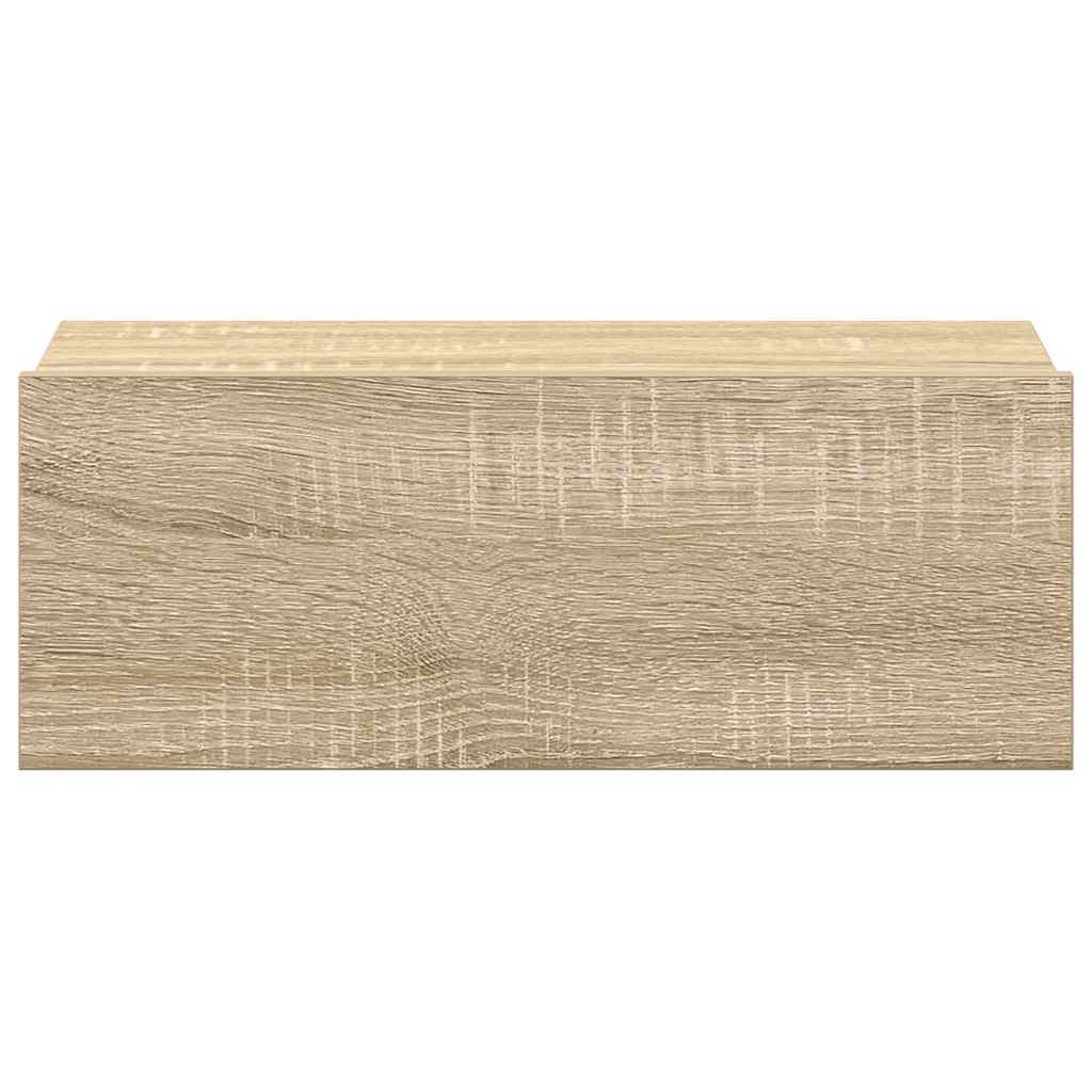 Comodini Pensili 2pz Rovere Sonoma 40x30x15cm Legno Multistrato - homemem39