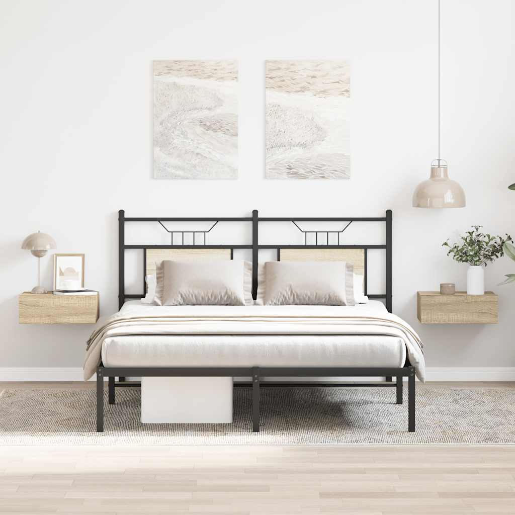 Wall-mounted bedside tables 2pcs Sonoma Oak 40x30x15cm Plywood