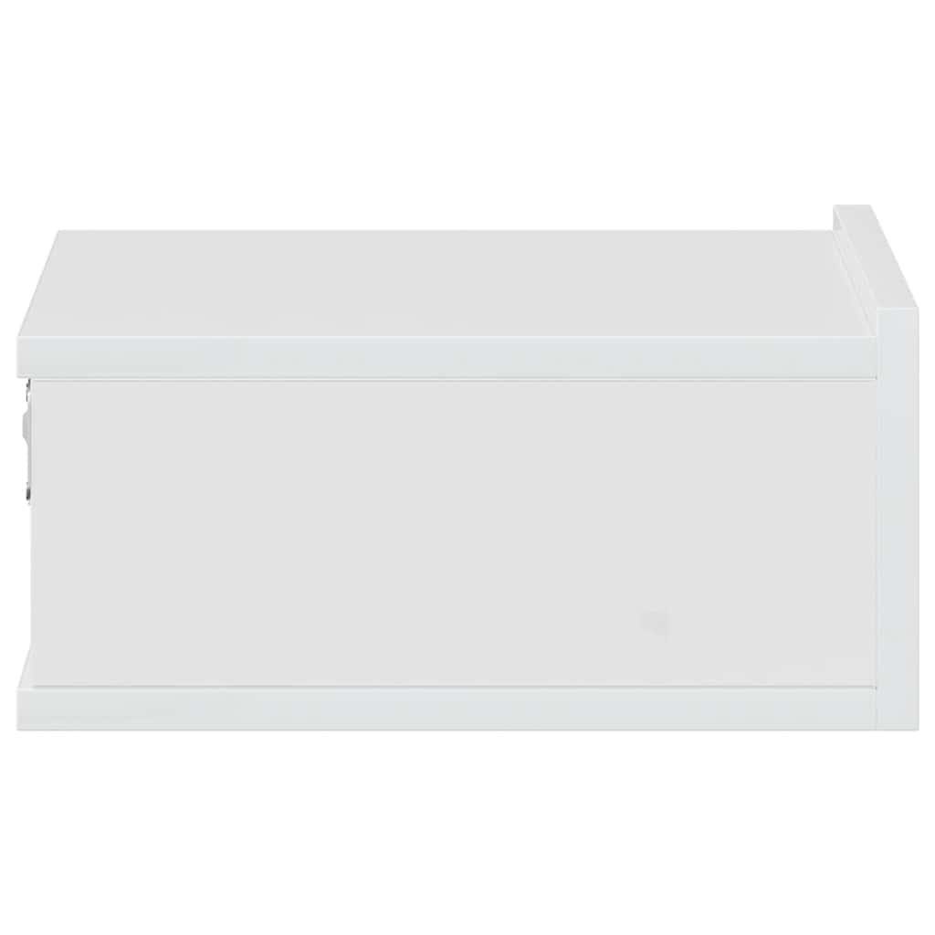Comodini Pensili 2pz Bianco Lucido 40x30x15cm Legno Multistrato - homemem39