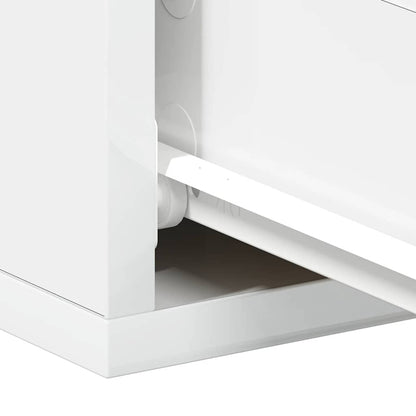 Comodini Pensili 2pz Bianco Lucido 40x30x15cm Legno Multistrato - homemem39