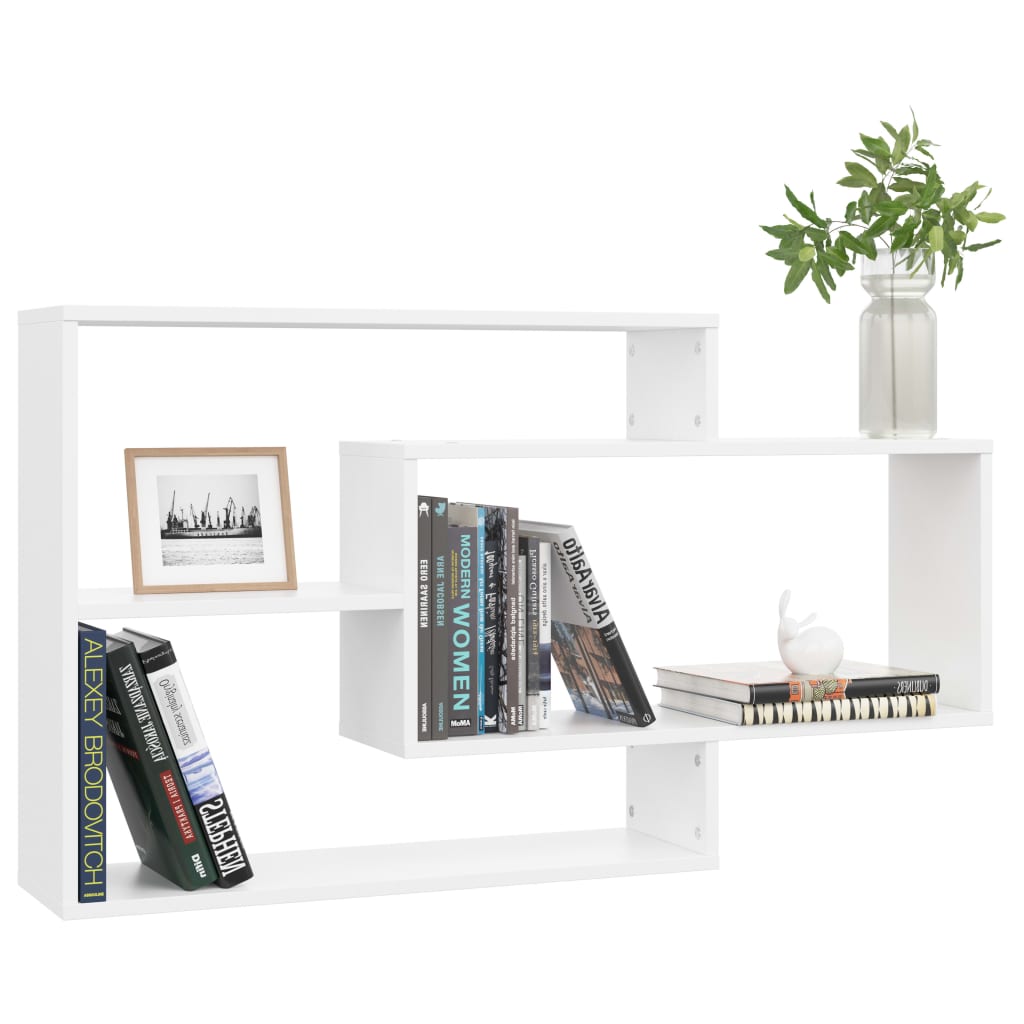 Mensole a Muro Bianche 104x20x58,5 cm in Legno Multistrato | homemem39