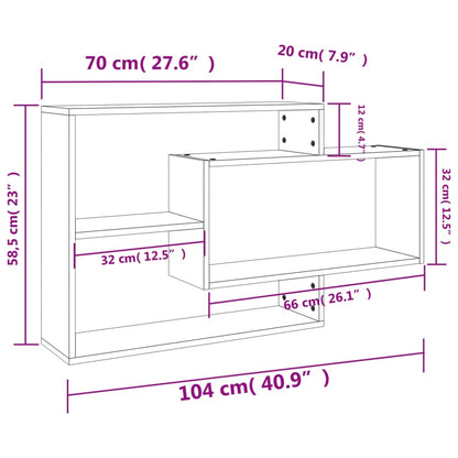 Mensole a Muro Rovere Sonoma 104x20x58,5cm in Legno Multistrato | homemem39