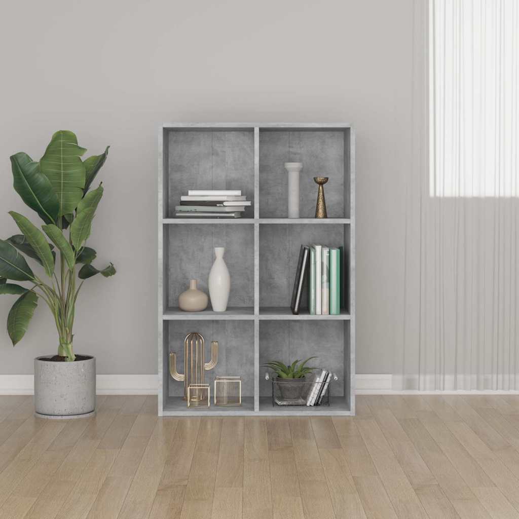 Libreria/Credenza Grigio Cemento 66x30x98 cm Legno Multistrato