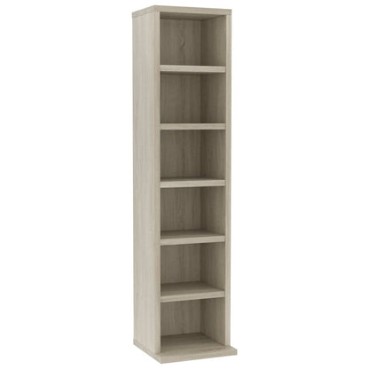 Mobile Porta CD Rovere Sonoma 21x20x88 cm in Legno Multistrato