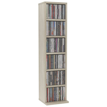 Mobile Porta CD Rovere Sonoma 21x20x88 cm in Legno Multistrato