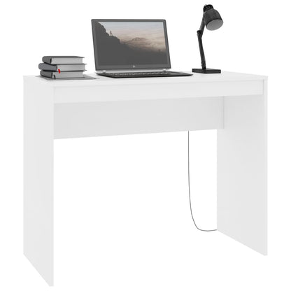 Scrivania Bianca 90x40x72 cm in Legno Multistrato - homemem39