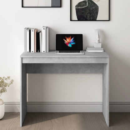 Scrivania Grigio Cemento 90x40x72 cm in Legno Multistrato - homemem39