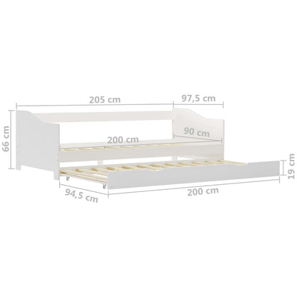 Divano Letto a Scomparsa senza Materasso Legno Pino 90x200 cm | homemem39
