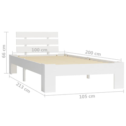 Dormeuse Estraibile senza Materasso Bianca Legno Pino 100x200cm | homemem39