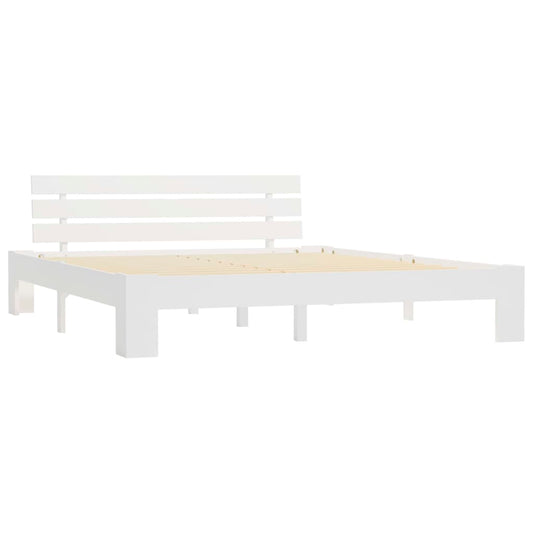 Giroletto senza Materasso Bianco 160x200 cm Legno Massello Pino | homemem39