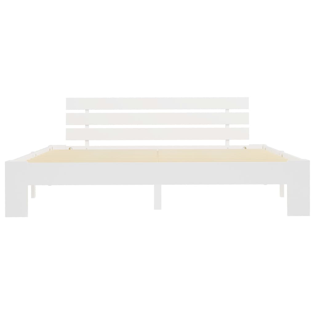 Giroletto senza Materasso Bianco 160x200 cm Legno Massello Pino | homemem39