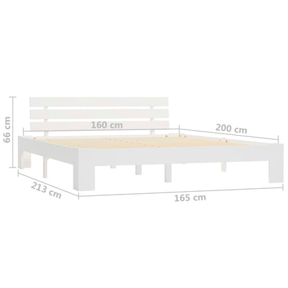 Giroletto senza Materasso Bianco 160x200 cm Legno Massello Pino | homemem39