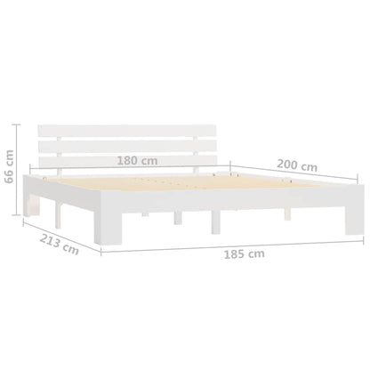 Giroletto senza Materasso Bianco 180x200 cm Legno Massello Pino | homemem39