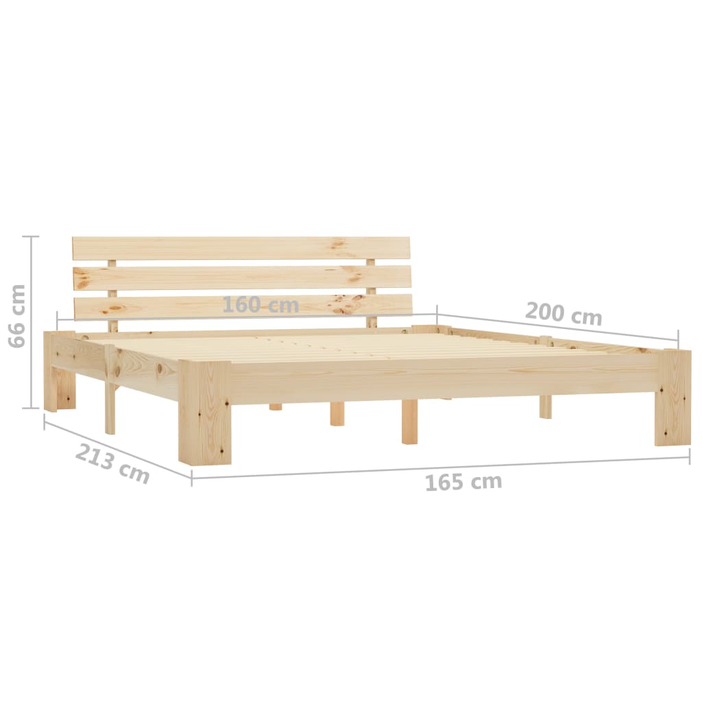 Giroletto senza Materasso 160x200 cm in Legno Massello di Pino | homemem39