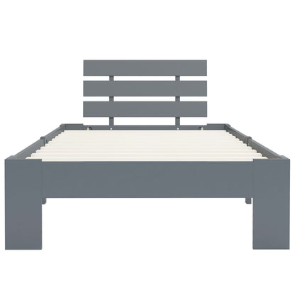 Giroletto senza Materasso Grigio 90x200 cm in Legno di Pino | homemem39