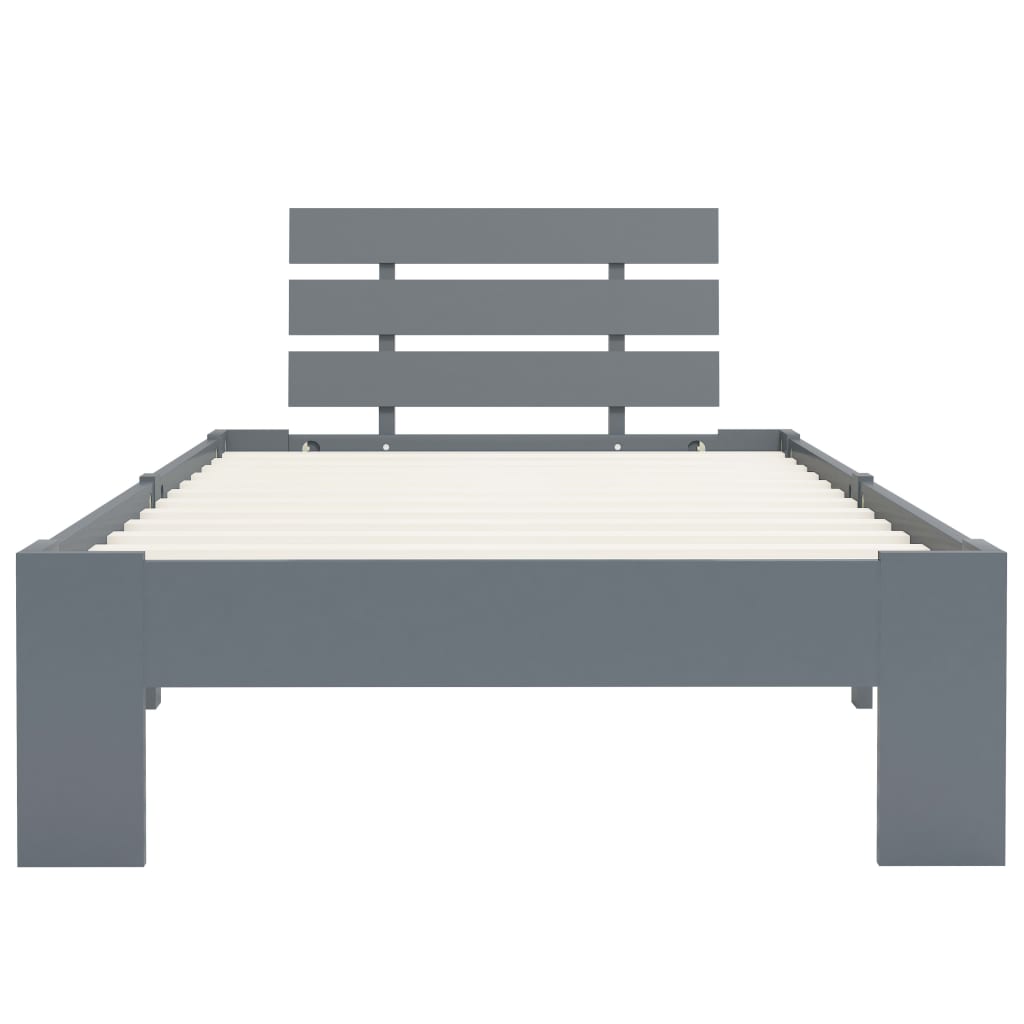 Giroletto senza Materasso Grigio 100x200 cm in Legno di Pino | homemem39