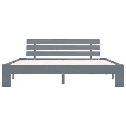 Giroletto senza Materasso Grigio 160x200 cm Legno Massello Pino | homemem39