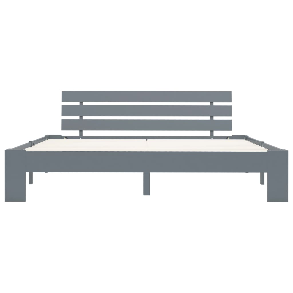 Giroletto senza Materasso Grigio 180x200 cm Legno Massello Pino | homemem39