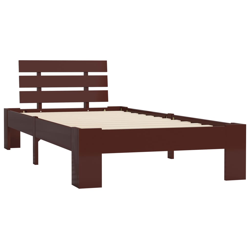 Giroletto senza Materasso Marrone Scuro 90x200 cm Legno Pino | homemem39