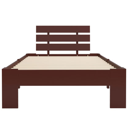 Giroletto senza Materasso Marrone Scuro 100x200 cm Legno Pino | homemem39