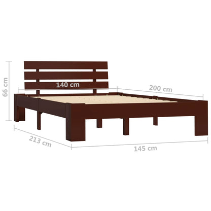 Giroletto senza Materasso Marrone Scuro 140x200 cm Legno Pino | homemem39