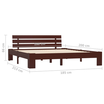 Giroletto senza Materasso Marrone Scuro 180x200 cm in Pino | homemem39