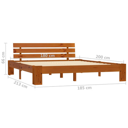 Giroletto senza Materasso Ambrato 180x200 cm in Legno di Pino | homemem39