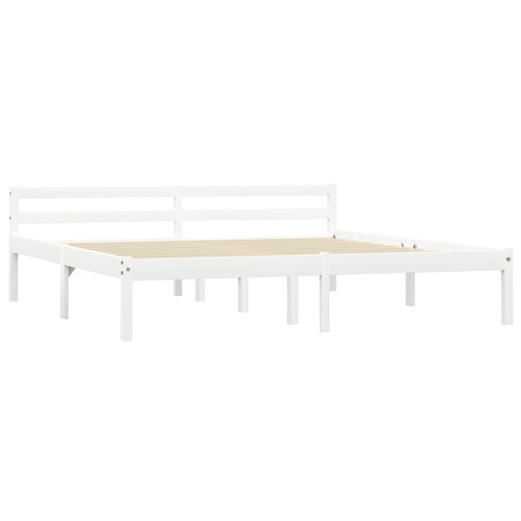 Giroletto senza Materasso Bianco 160x200 cm in Legno di Pino | homemem39
