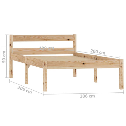 Giroletto senza Materasso 100x200 cm in Legno Massello di Pino | homemem39