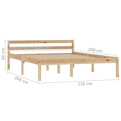 Giroletto senza Materasso 120x200 cm in Legno Massello di Pino | homemem39