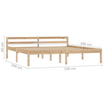 Giroletto senza Materasso 160x200 cm in Legno Massello di Pino | homemem39