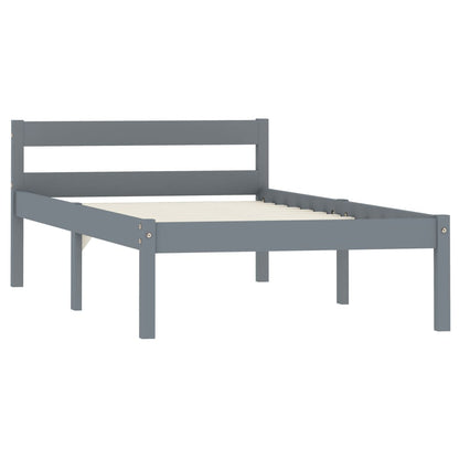 Giroletto senza Materasso Grigio 100x200 cm in Legno di Pino | homemem39