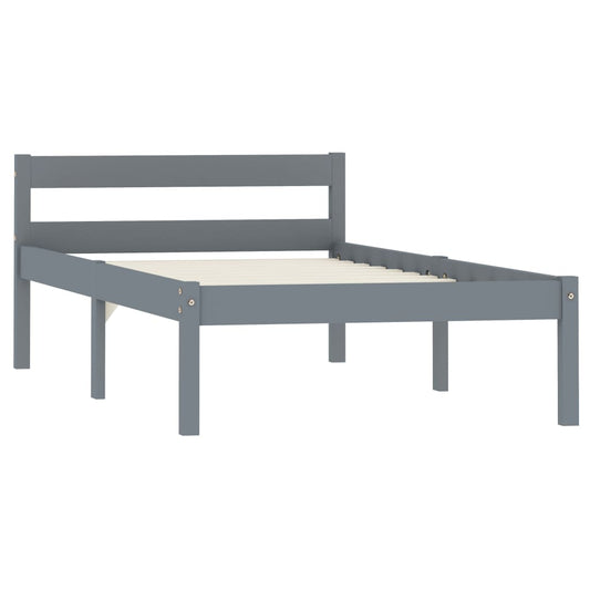 Giroletto senza Materasso Grigio 100x200 cm in Legno di Pino | homemem39