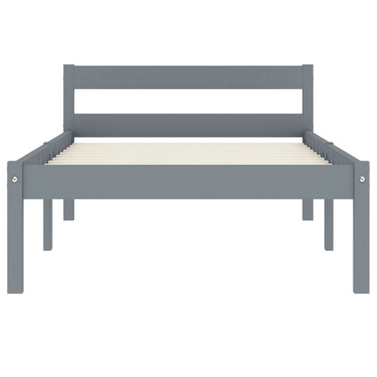 Giroletto senza Materasso Grigio 100x200 cm in Legno di Pino | homemem39