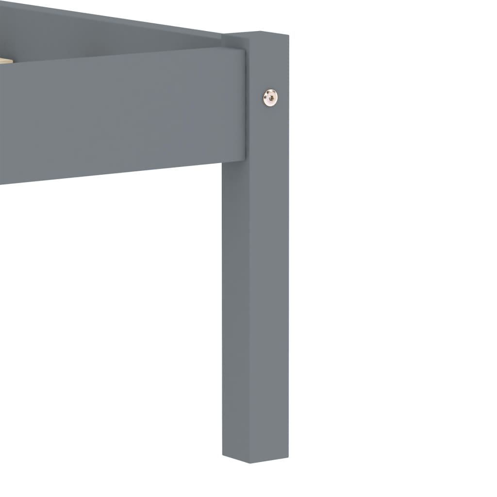 Giroletto senza Materasso Grigio 100x200 cm in Legno di Pino | homemem39