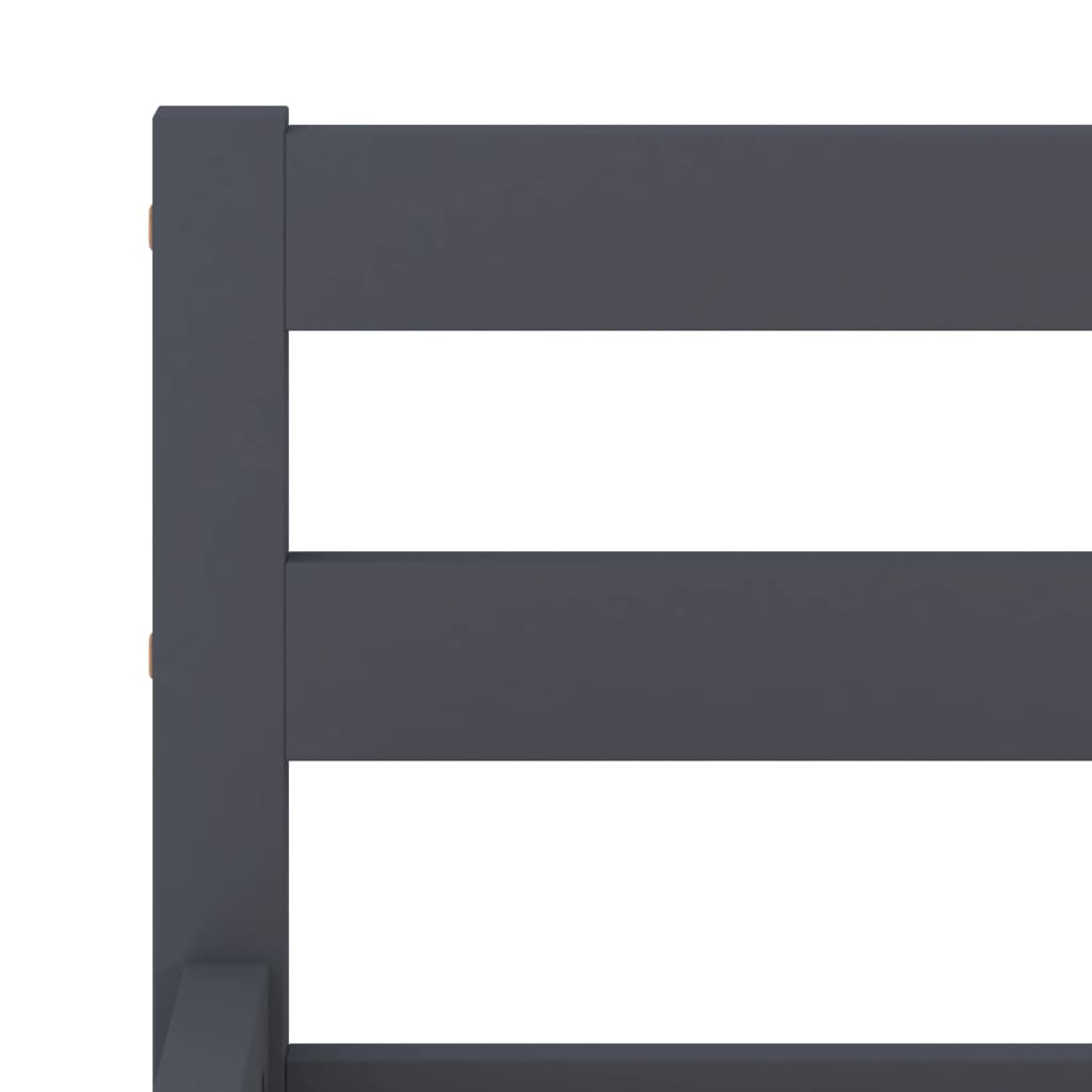 Giroletto senza Materasso Grigio 140x200 cm in Legno di Pino | homemem39