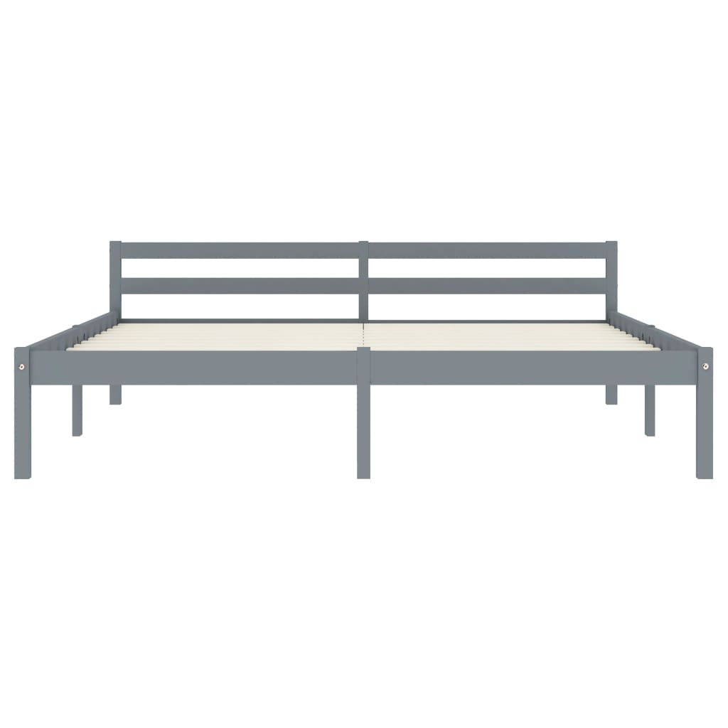 Giroletto senza Materasso Grigio 180x200 cm Legno Massello Pino | homemem39