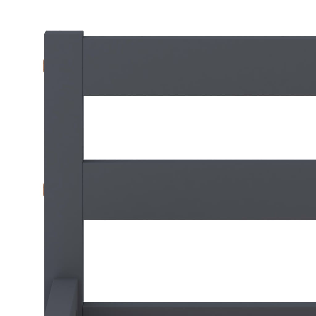 Giroletto senza Materasso Grigio 180x200 cm Legno Massello Pino | homemem39