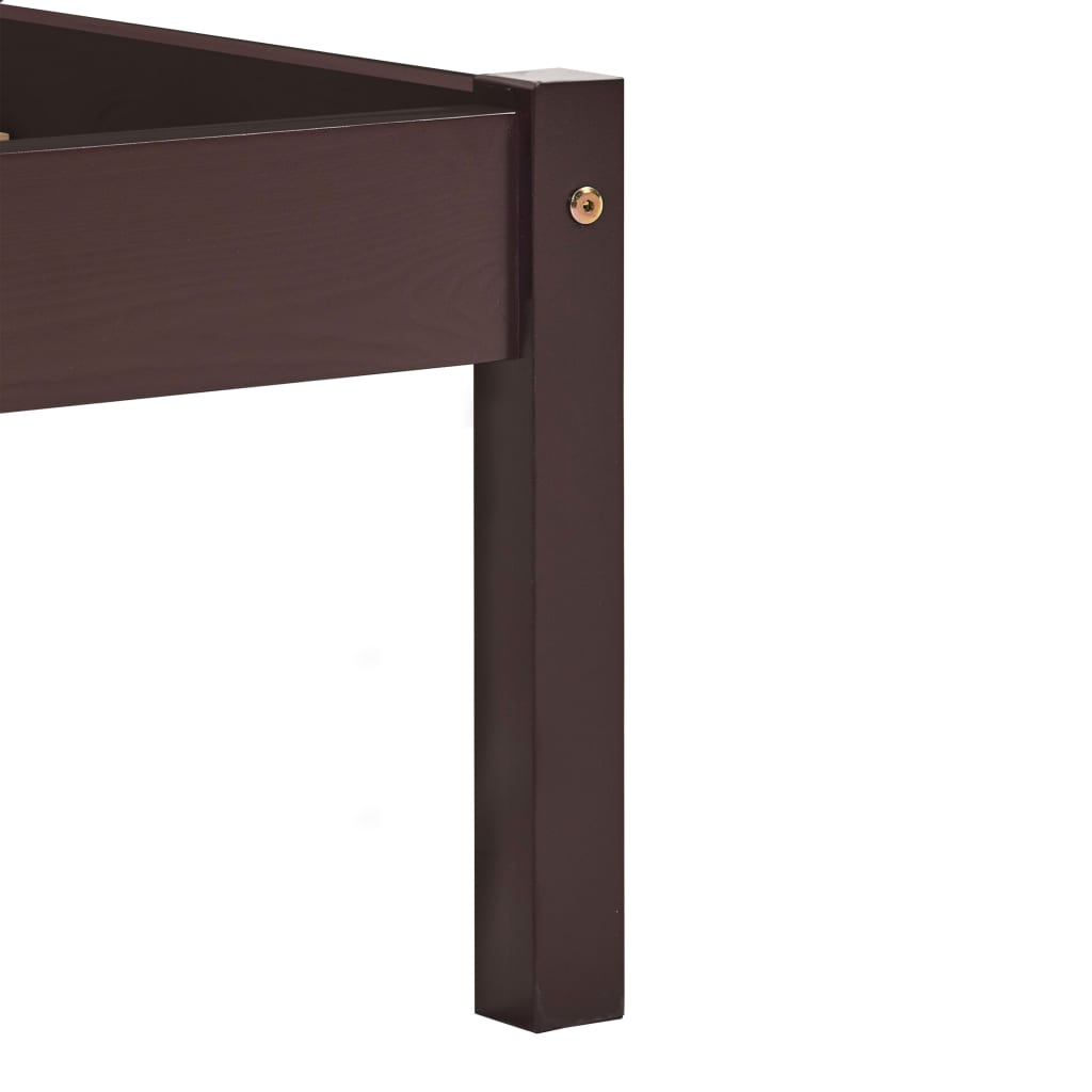 Giroletto senza Materasso Marrone Scuro 120x200 cm Legno Pino | homemem39