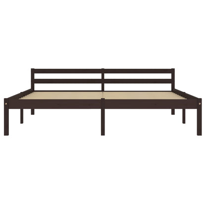 Giroletto senza Materasso Marrone Scuro 160x200 cm Legno Pino | homemem39