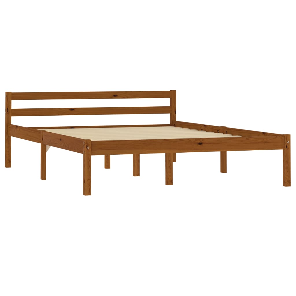 Giroletto senza Materaso Ambrato in Legno di Pino 120x200 cm | homemem39