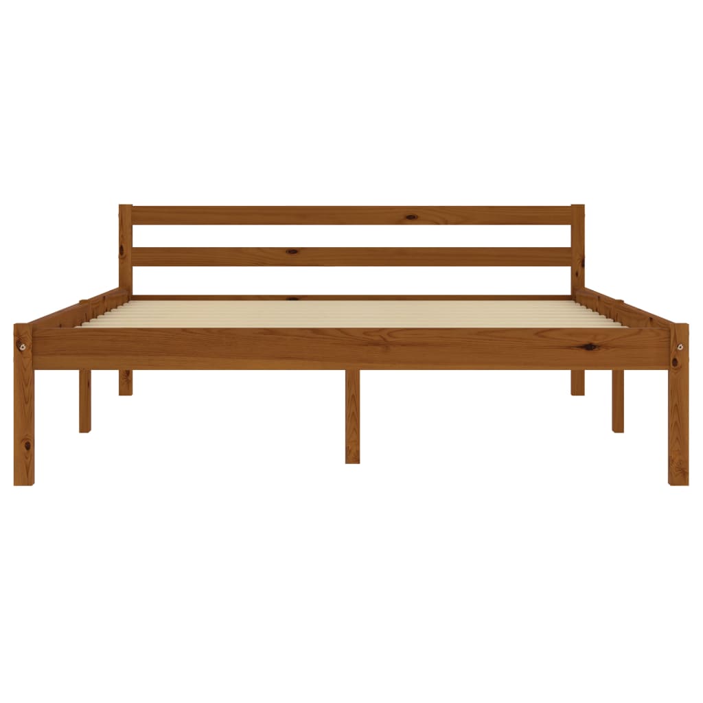 Giroletto senza Materaso Ambrato in Legno di Pino 140x200 cm | homemem39