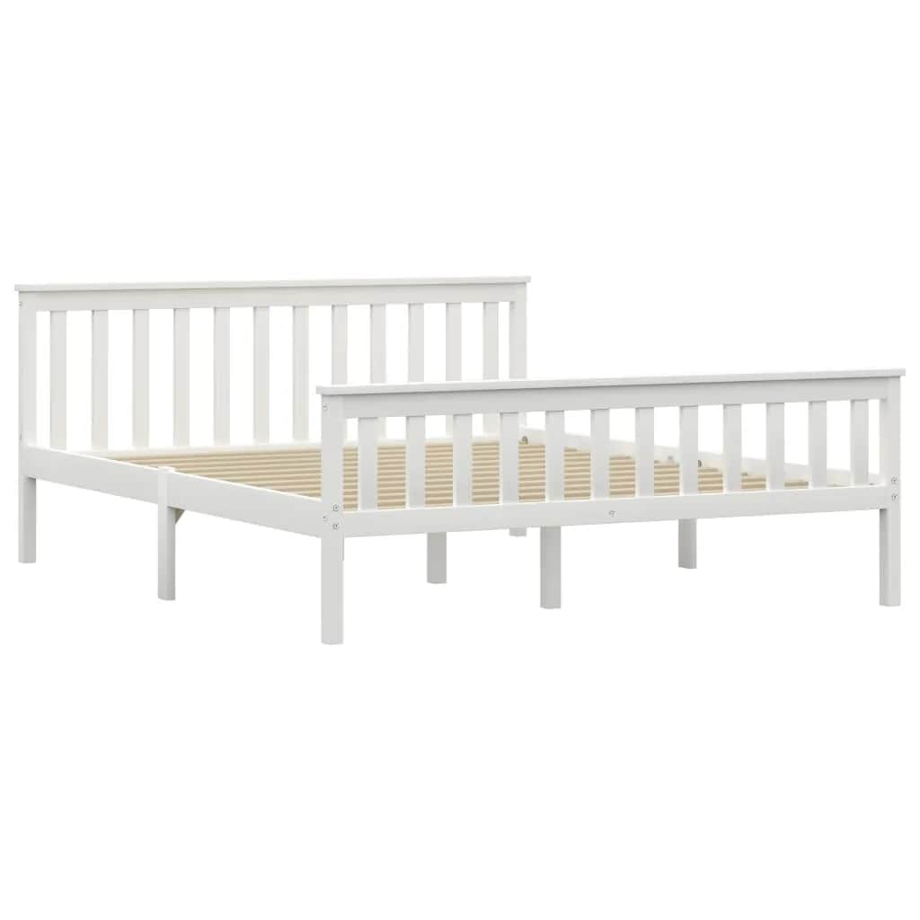 Giroletto senza Materasso Bianco 160x200 cm in Legno di Pino | homemem39
